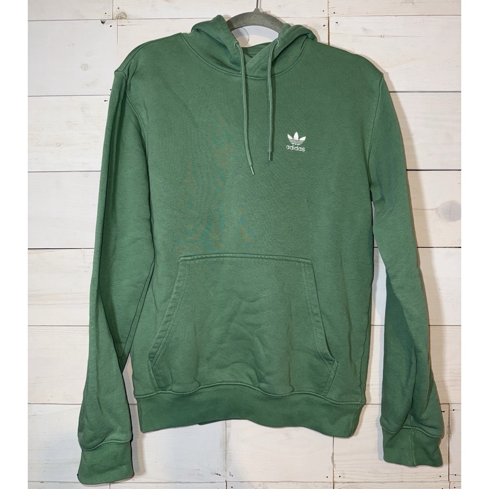 Adidas Originals Men's Play Trefoil Pullover Green Hoodie Size Small